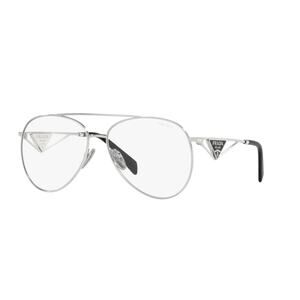 PRADA SPR 73Z 1BC-08N SILVER BLACK BLUE LIGHT EYEGLASSES SUNGLASSES FRAMES 58-14
